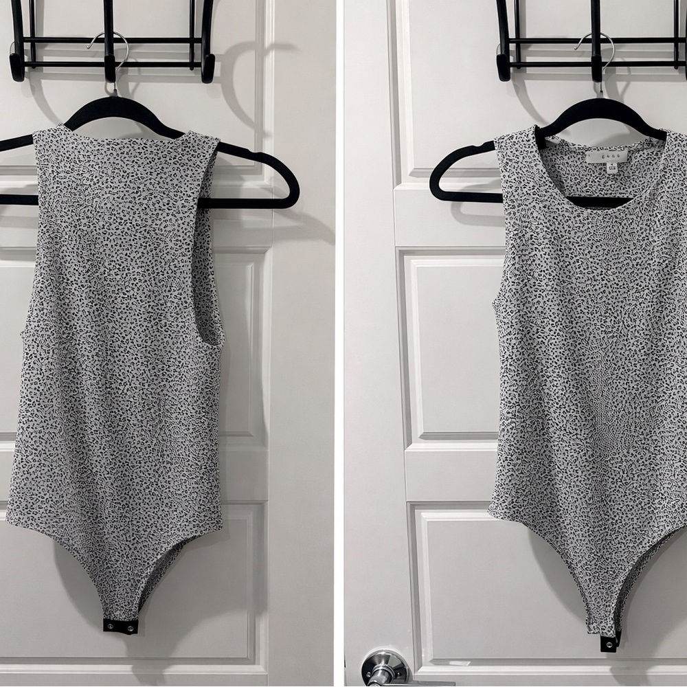 Gaze Black and White Patterned Bodysuit